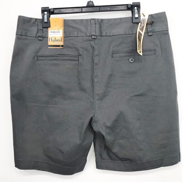 Hybrid & Company Charcoal Gray Bermuda Stretch Shorts - Picture 5 of 16